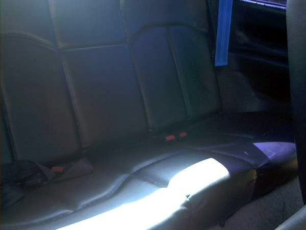 mit Leder bezogene Rücksitzbank eines Ford Fiesta GFJ MK3